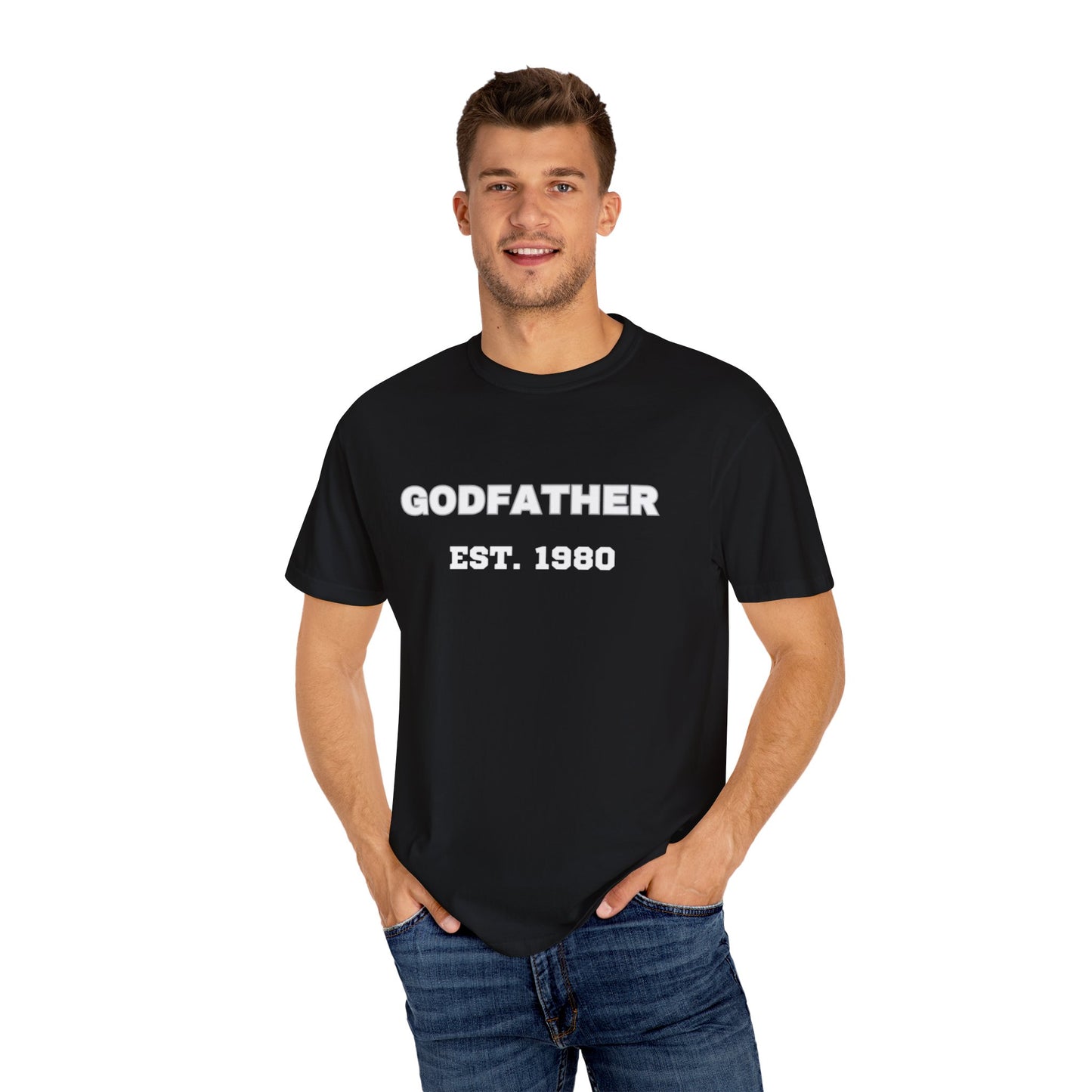 Godfather T-Shirt - Unisex Garment-Dyed Tee, Perfect for Family Celebrations and Birthdays