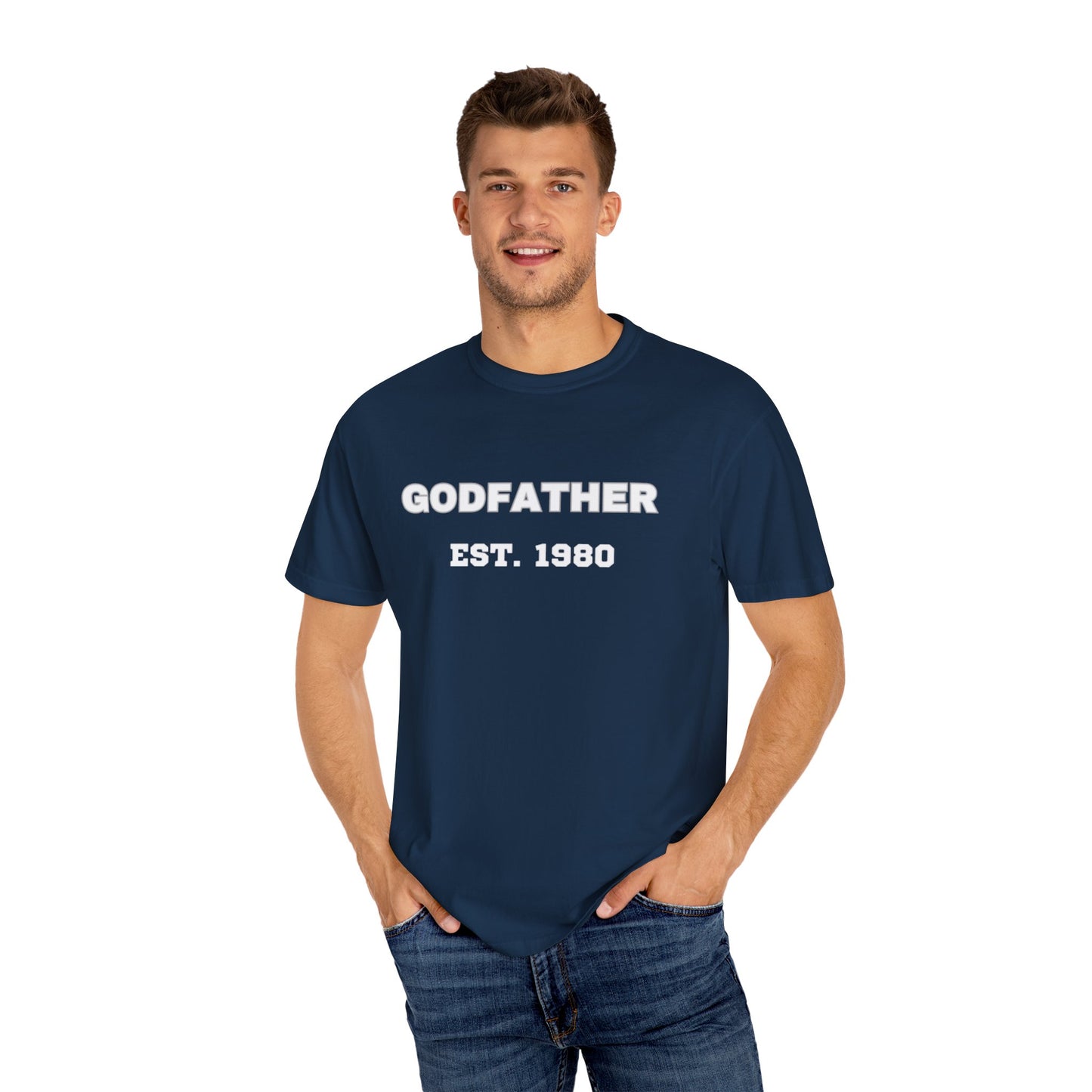 Godfather T-Shirt - Unisex Garment-Dyed Tee, Perfect for Family Celebrations and Birthdays