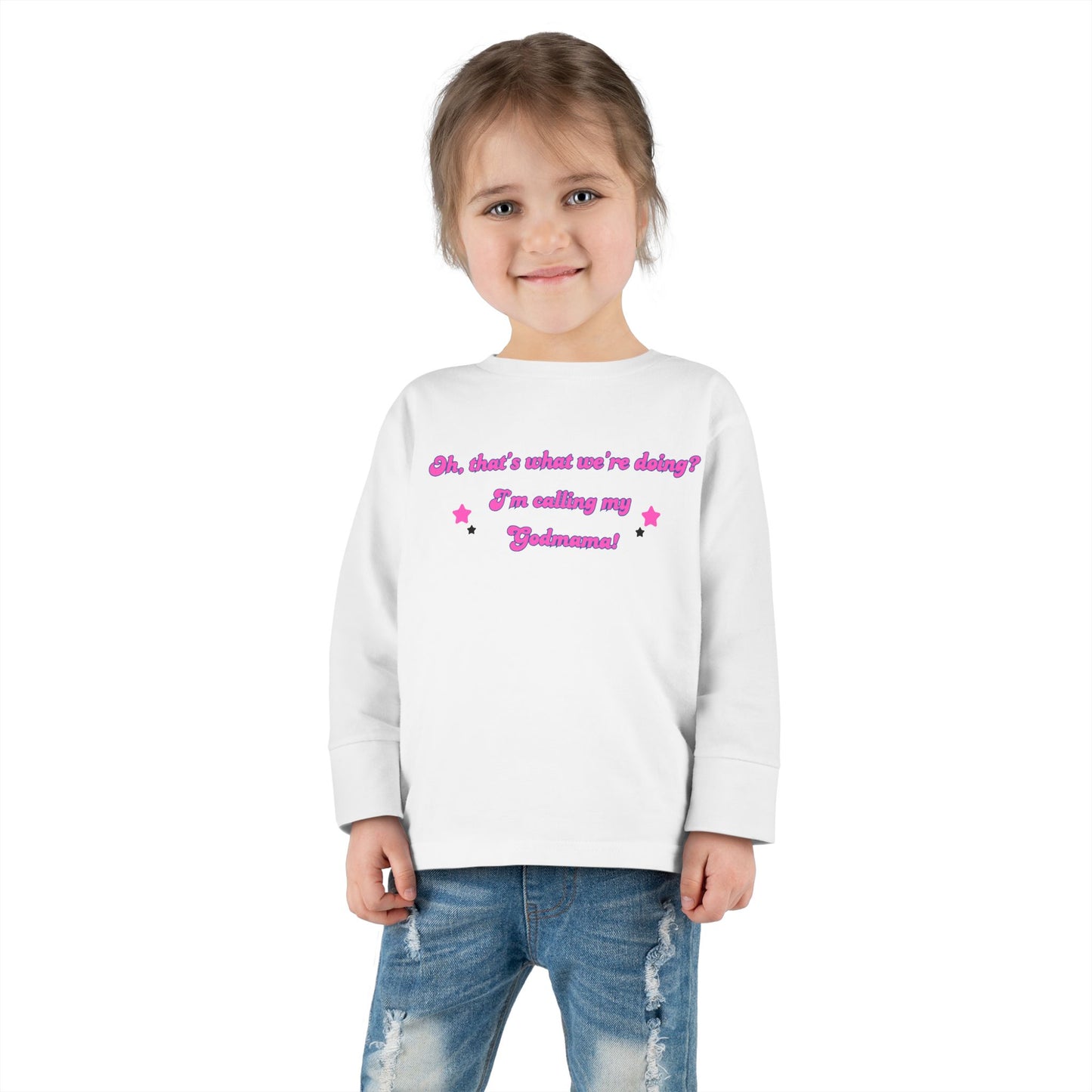 Cute Toddler Long Sleeve Tee - "Oh, that's what we're doing? I'm calling my Judgment!"