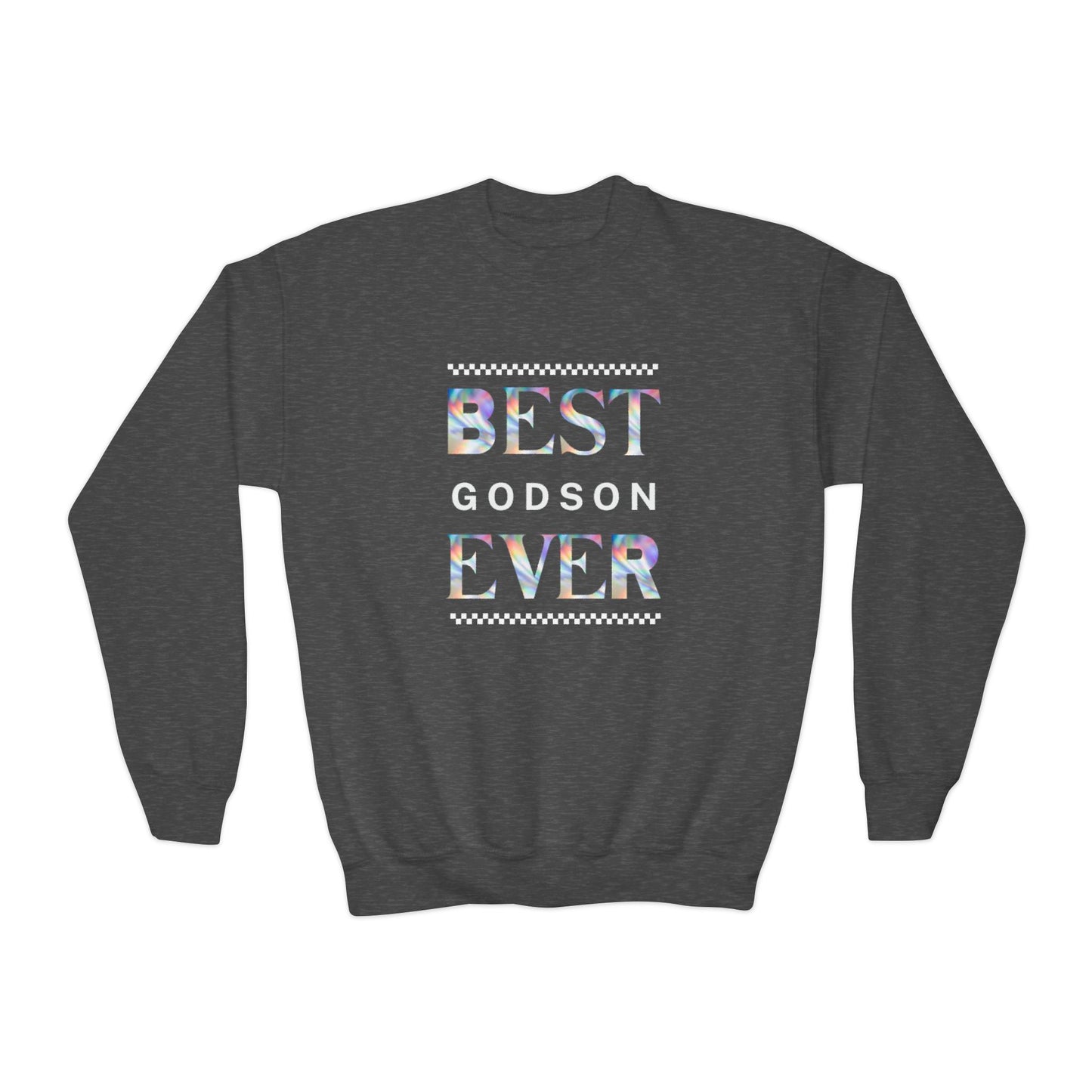 Best Godson Ever Youth Crewneck Sweatshirt - Fun Gift for Godparents, Birthdays, Celebrations